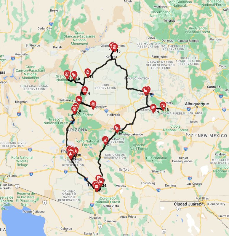 RV road trip from Phoenix